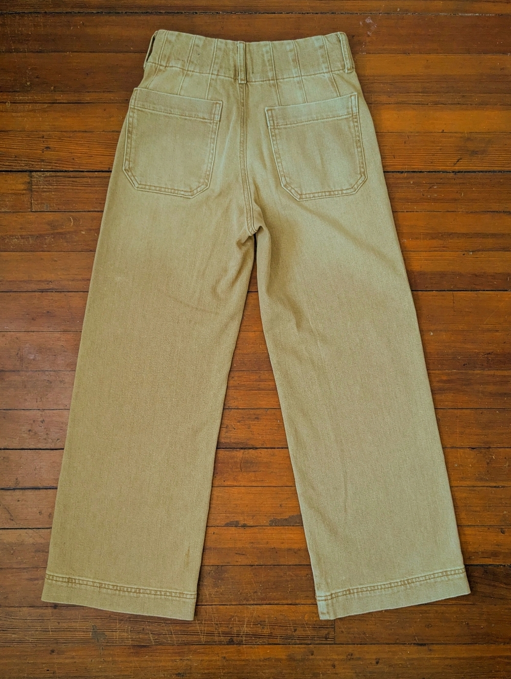 Maeve By Anthropologie Tan Colette Cropped Wide-Leg Relaxed-fit High-Rise Pants - Picture 5 of 12